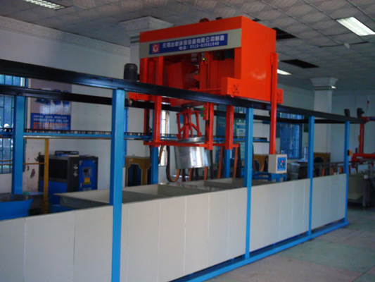 Línea de recubrimiento automático de barril alimentación precisa Control de PLC colgante rápido y conveniente OEM