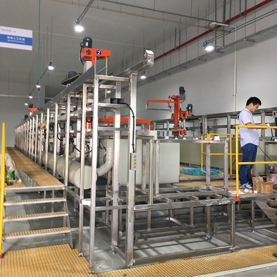 Línea de galjanoplastia automática de electrochapado colgante del barril del tratamiento superficial equipo