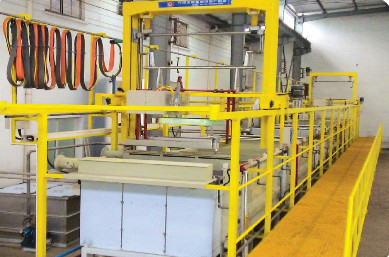 La cadena de producción automática del aro del pistón, el fosfatar de la oxidación (México Mahler)