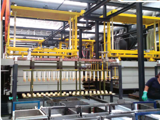 Amortiguador de choque Rod Chrome Plating Line, OEM que platea la cadena de producción